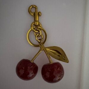 Red Cherry bag charm Keychain
